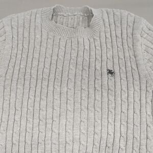 Gray Cable Knit Sweater